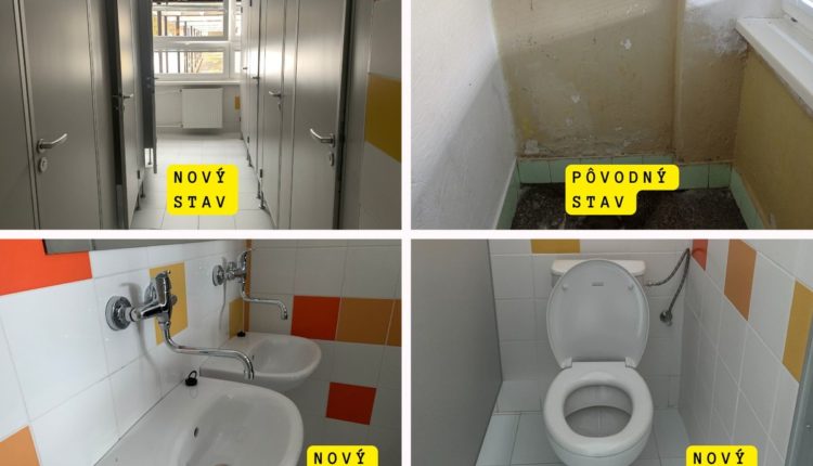 ZŠ s MŠ Slovanská. Oprava, rekonštrukcia toaliet. (2)